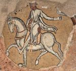 cavalier (mois de mai) mosaique de Saint-Philibert