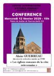 affiche conférence CIER A. Guerreau, églises romanes de la côte mâconnaise 12-10-20