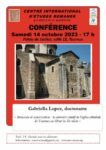 Affiche conférence CIER du 14 octobre 2023 "Contexte créatif de l’église abbatiale de Tournus"