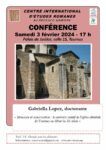 Affiche conférence CIER du 3 février 2024 "Contexte créatif de l’église abbatiale de Tournus"