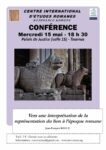 Affiche conférence CIER du 15 mai 2024 "Vers une interprétation de la représentation du lion à l’époque romane"