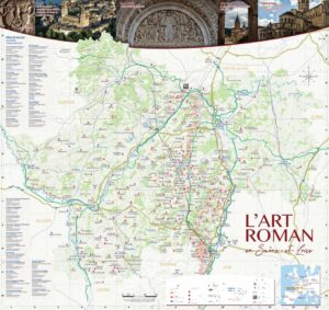 Aperçu de la carte du patrimoine roman de Saône-et-Loire édition 2024